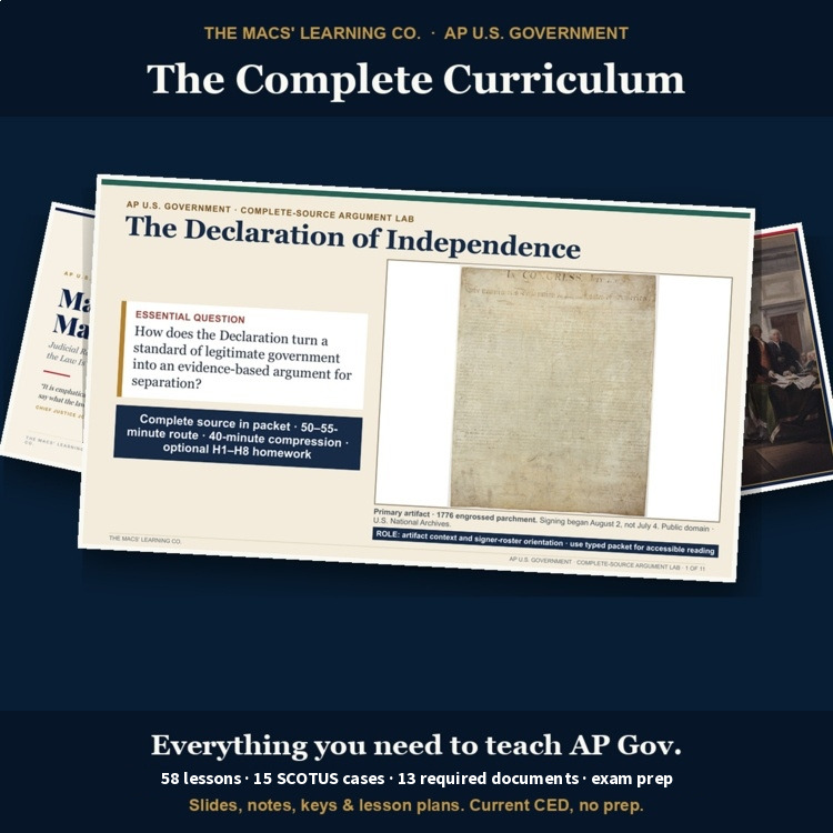 AP US Government & Politics Curriculum Bundle | AP Gov | 58 Lessons + Exam Prep cover