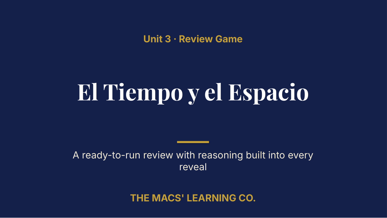 AP Spanish Literature and Culture Unit 3 Review | Editable PowerPoint: original title sample, PDF page 1.