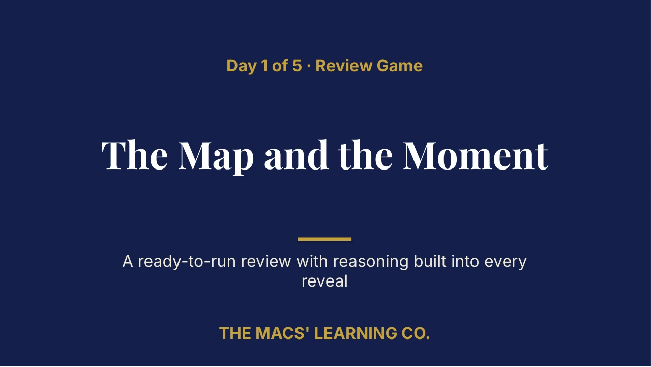 Grade 10 Global History II Day 1 of 5 Review | Editable PowerPoint: original title sample, PDF page 1.