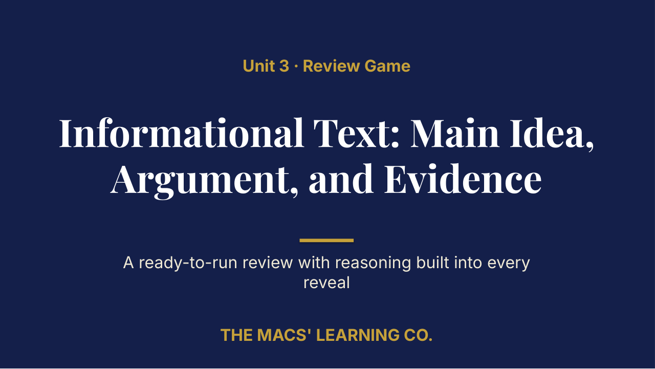 Grade 10 ELA Unit 3 Review | Editable PowerPoint: original title sample, PDF page 1.
