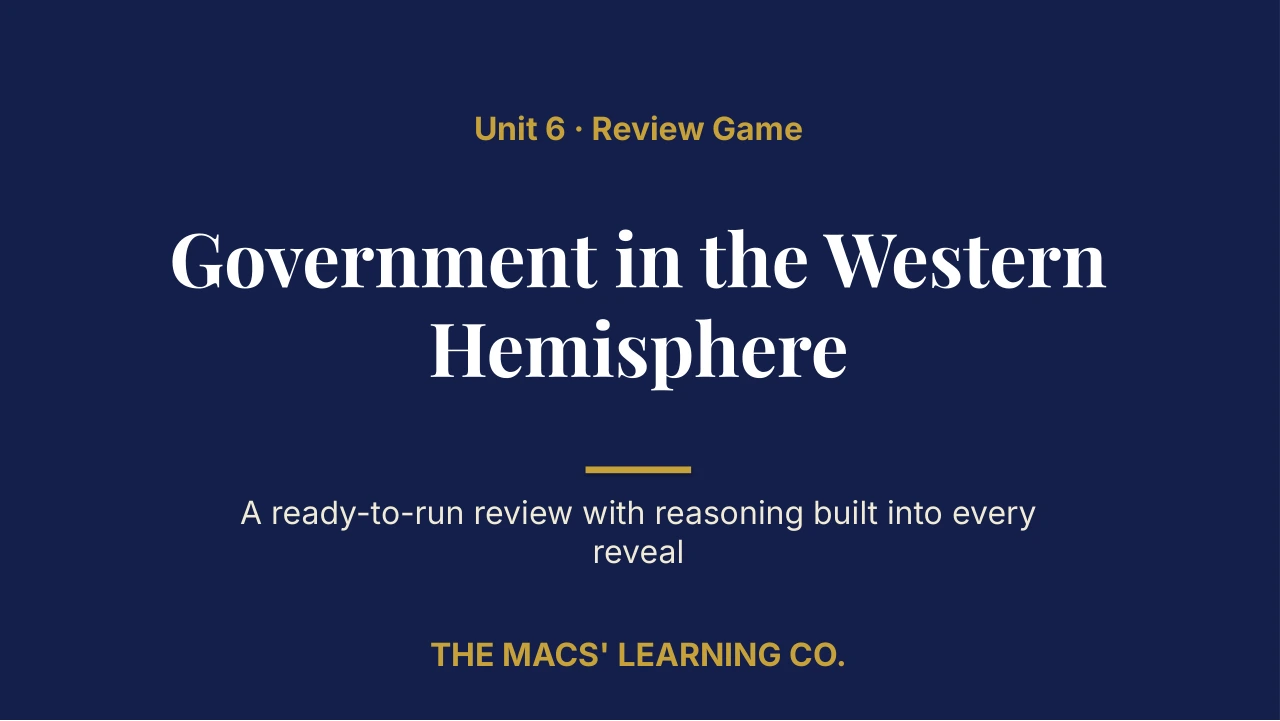 Grade 5 Social Studies Unit 6 Review | Editable PowerPoint: original title sample, PDF page 1.
