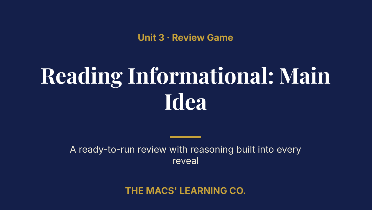 Grade 8 ELA Unit 3 Review | Editable PowerPoint: original title sample, PDF page 1.