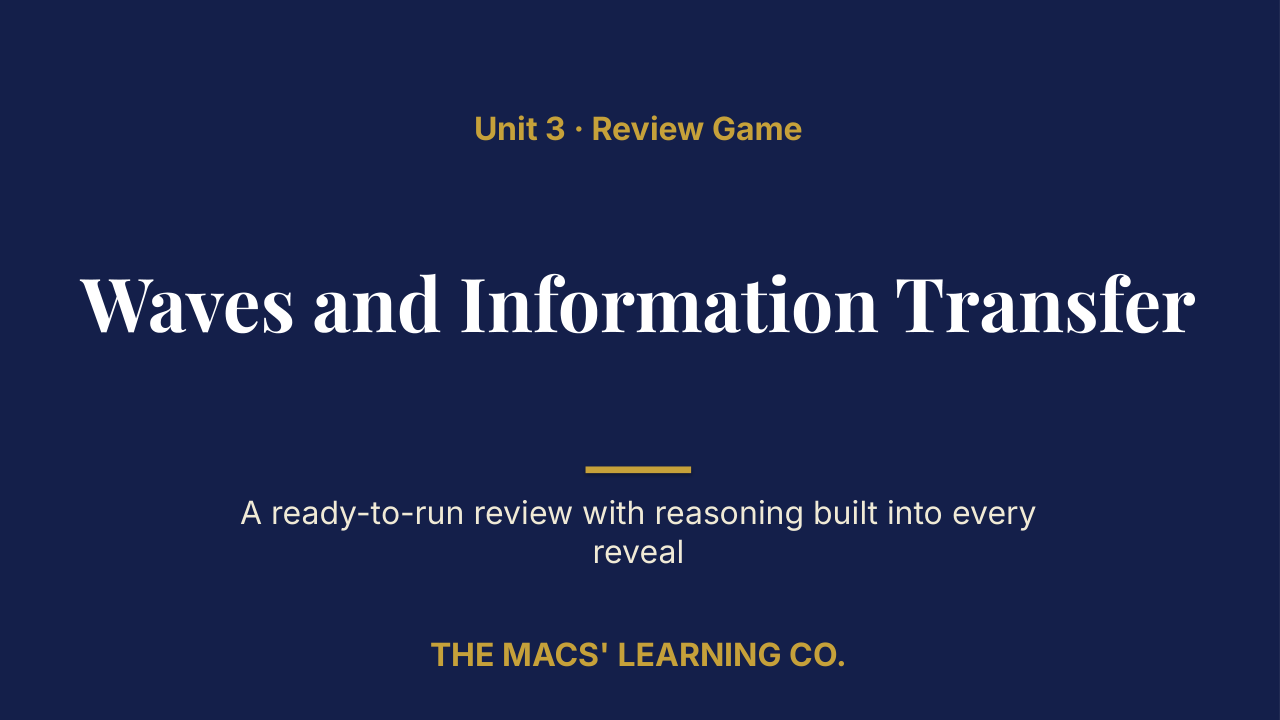 Grade 8 Science Unit 3 Review | Editable PowerPoint: original title sample, PDF page 1.